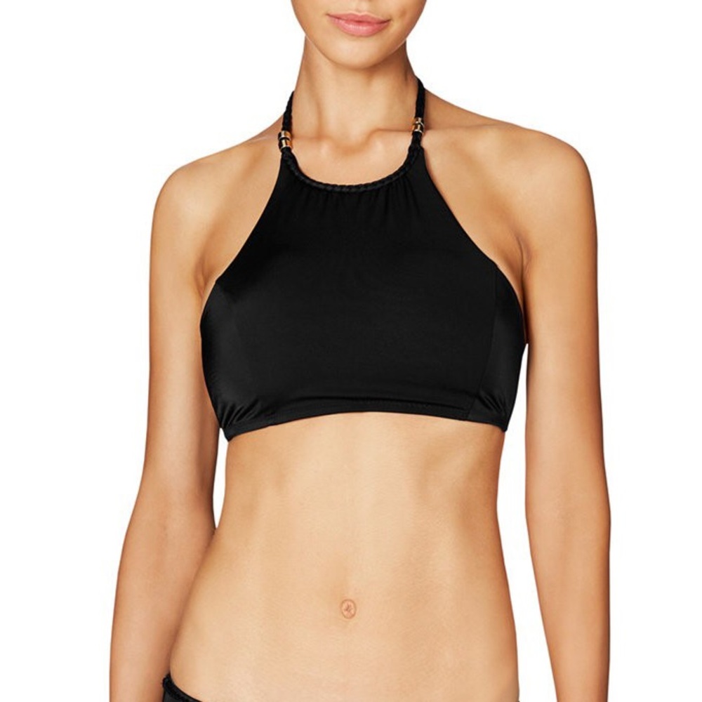Heidi Klum Swim Sun Muse Halter, Black Iris, sz 10